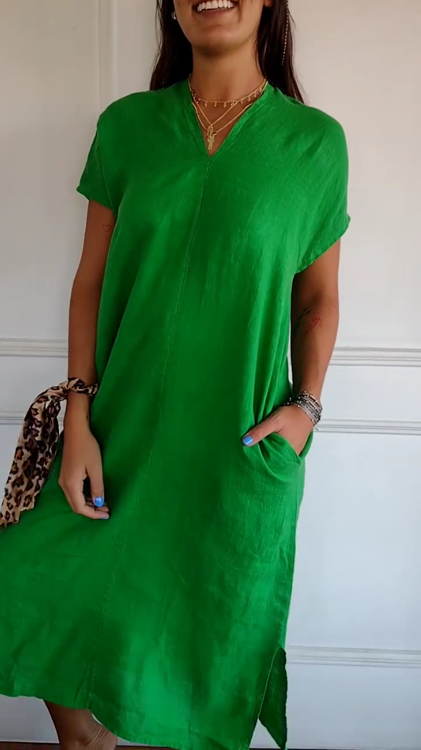 Women's Tummy Flattering Dress | Midi