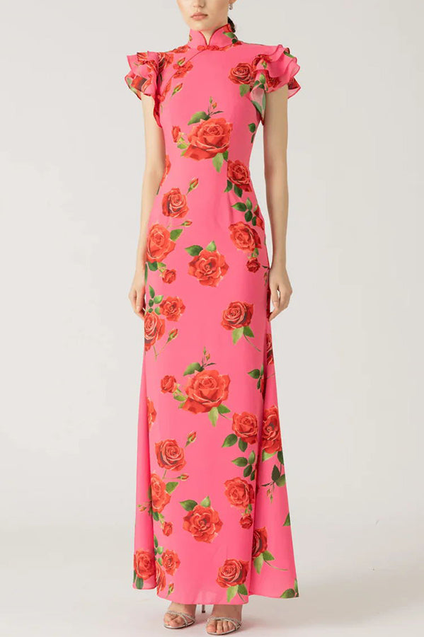 Claire - Floral Print Maxi Dress