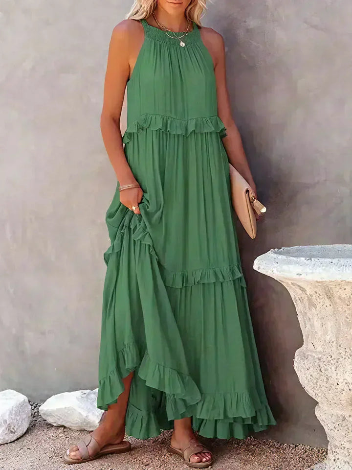 Women’s Ruffle Layered Dress | Maxi