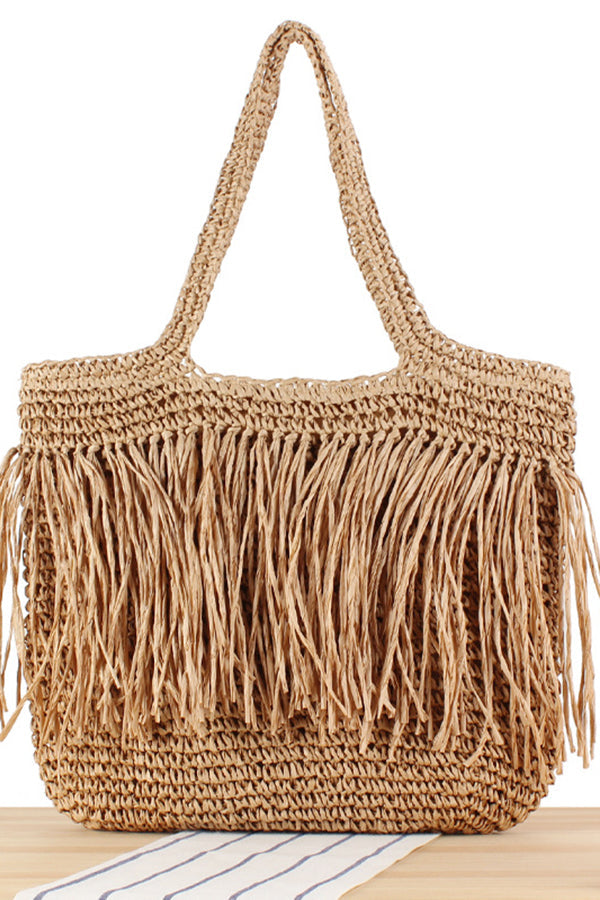 Handwoven Tassel Tote