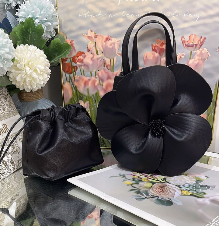 Elegant 3D Petal Flower Collar Handbag