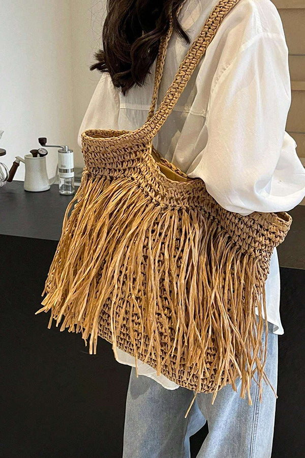 Handwoven Tassel Tote