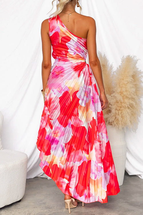 Kim | One Shoulder Sleeveless Asymmetric Maxi Dress