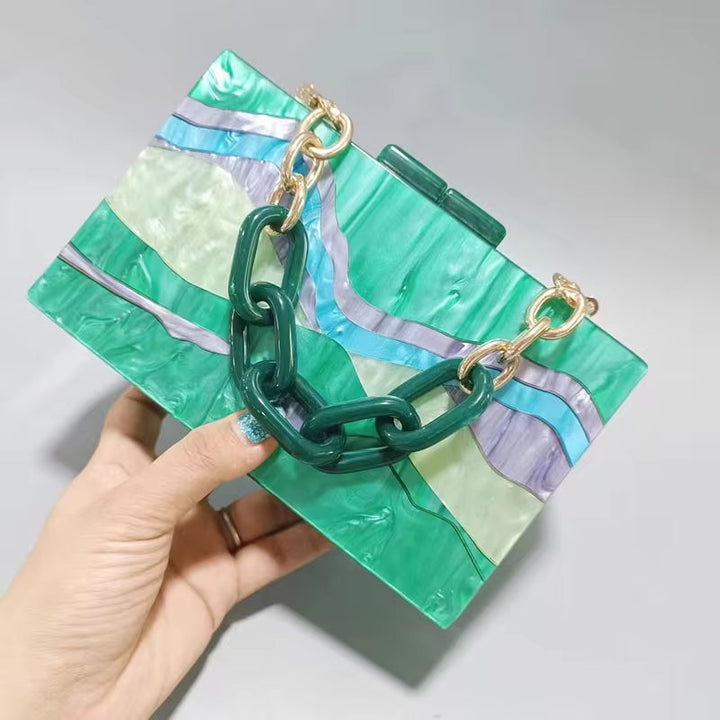 Athena - Acrylic Chain Box Purse