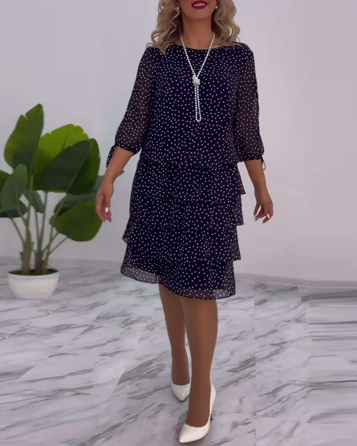 Women’s Polka Dot Layered Dress | Midi