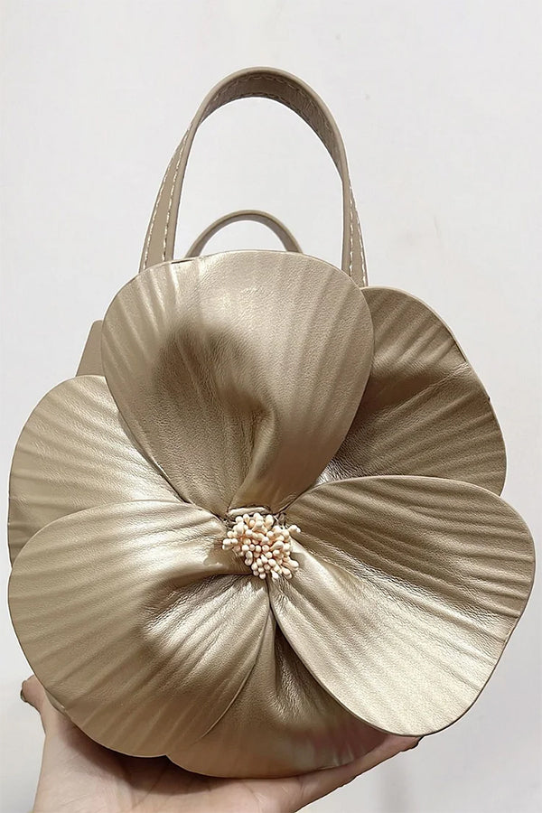 Elegant 3D Petal Flower Collar Handbag