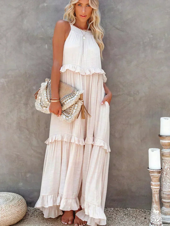 Women’s Ruffle Layered Dress | Maxi
