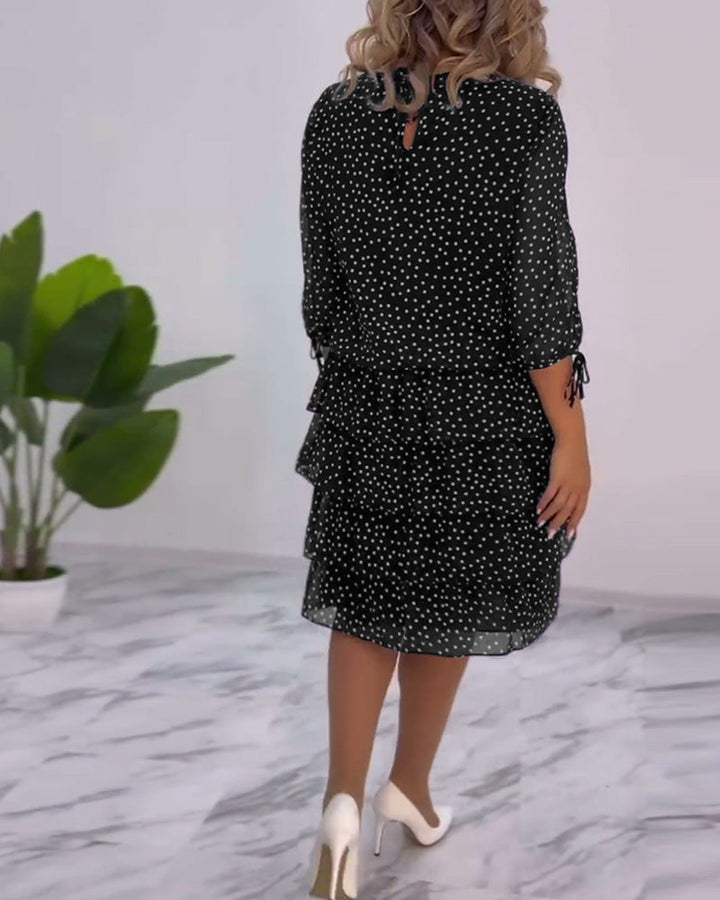 Women’s Polka Dot Layered Dress | Midi