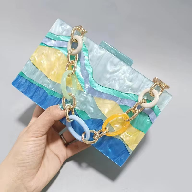 Athena - Acrylic Chain Box Purse