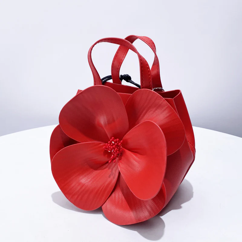 Elegant 3D Petal Flower Collar Handbag