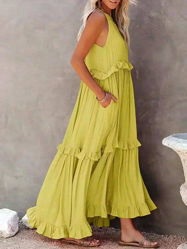 Women’s Ruffle Layered Dress | Maxi