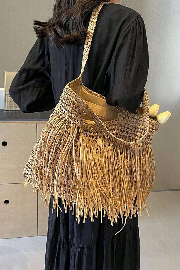 Handwoven Tassel Tote