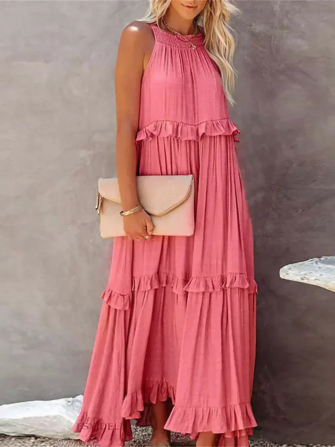 Women’s Ruffle Layered Dress | Maxi