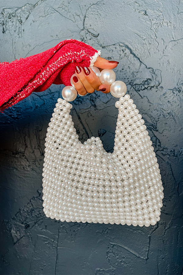 Classic Faux Pearl Handbag