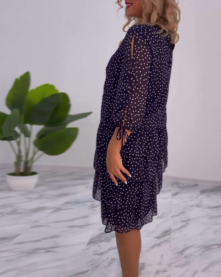 Women’s Polka Dot Layered Dress | Midi