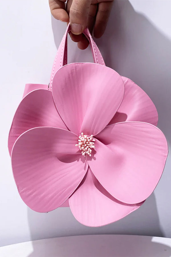 Elegant 3D Petal Flower Collar Handbag