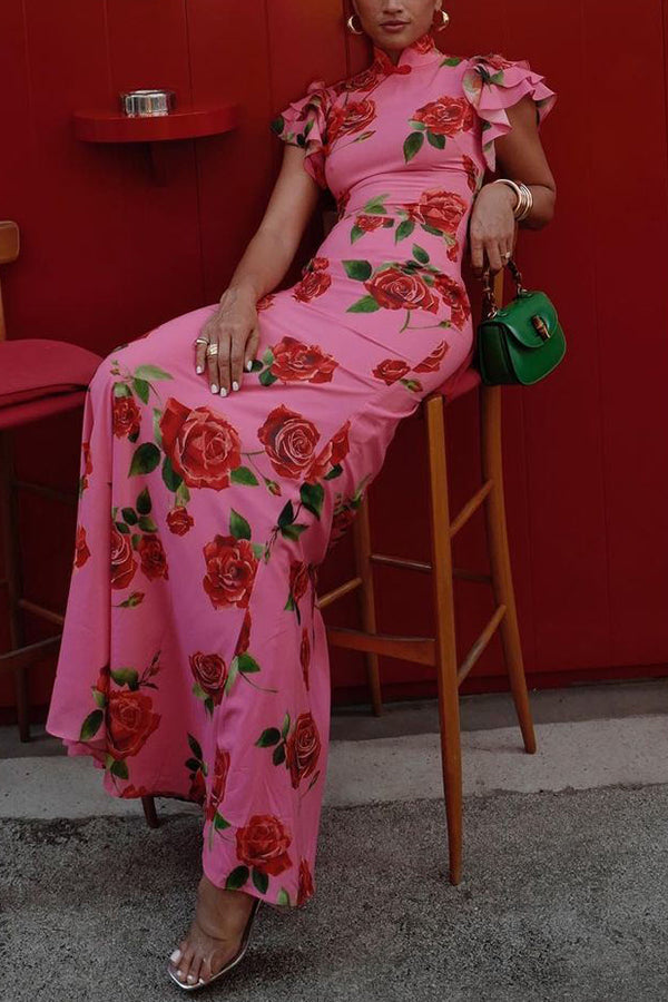 Claire - Floral Print Maxi Dress