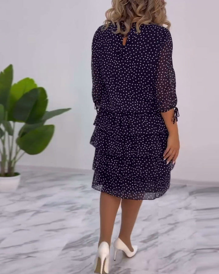 Women’s Polka Dot Layered Dress | Midi