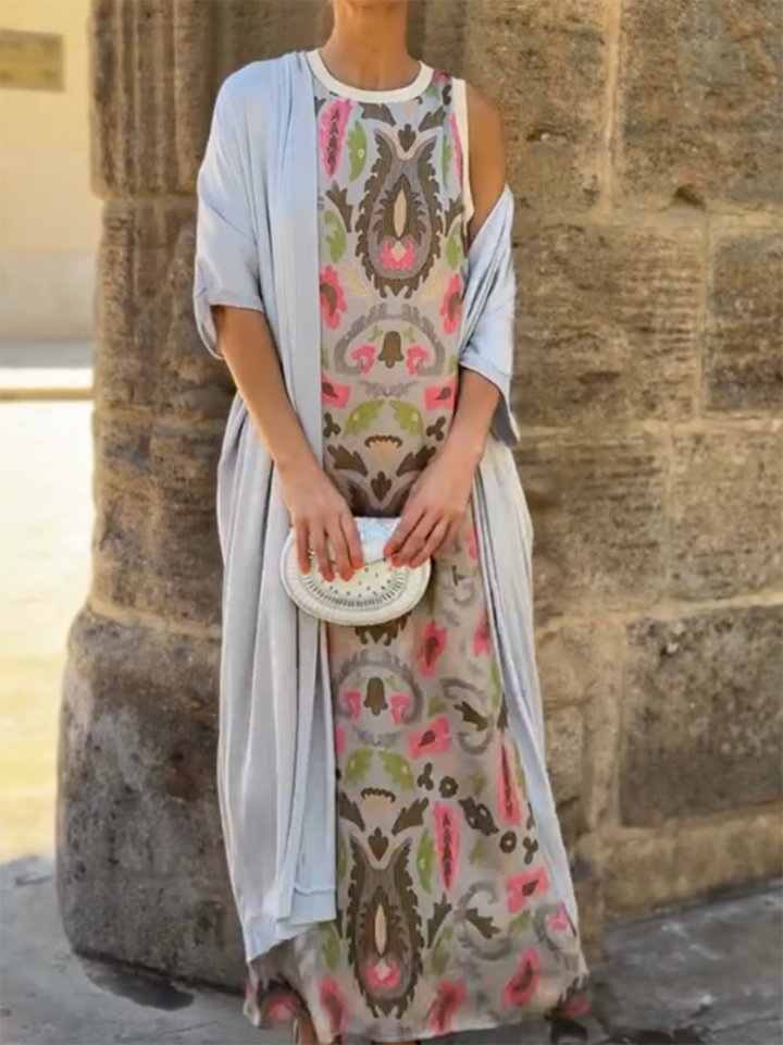 Women’s Sleeveless Maxi Dress | Floral Print
