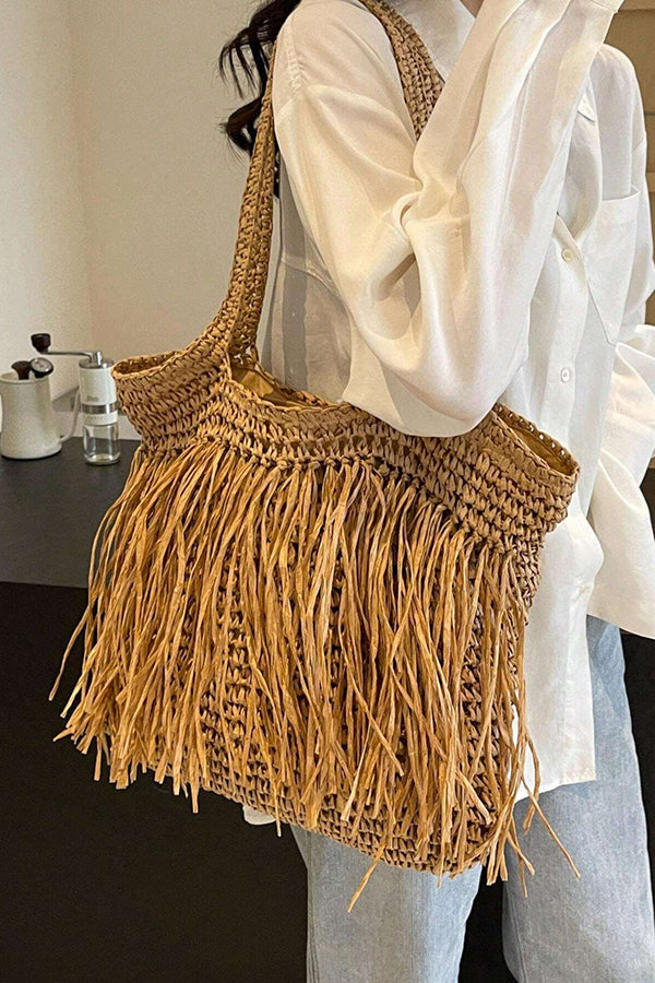 Handwoven Tassel Tote