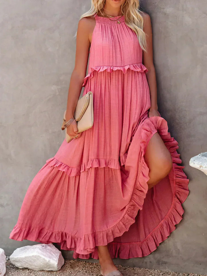 Women’s Ruffle Layered Dress | Maxi