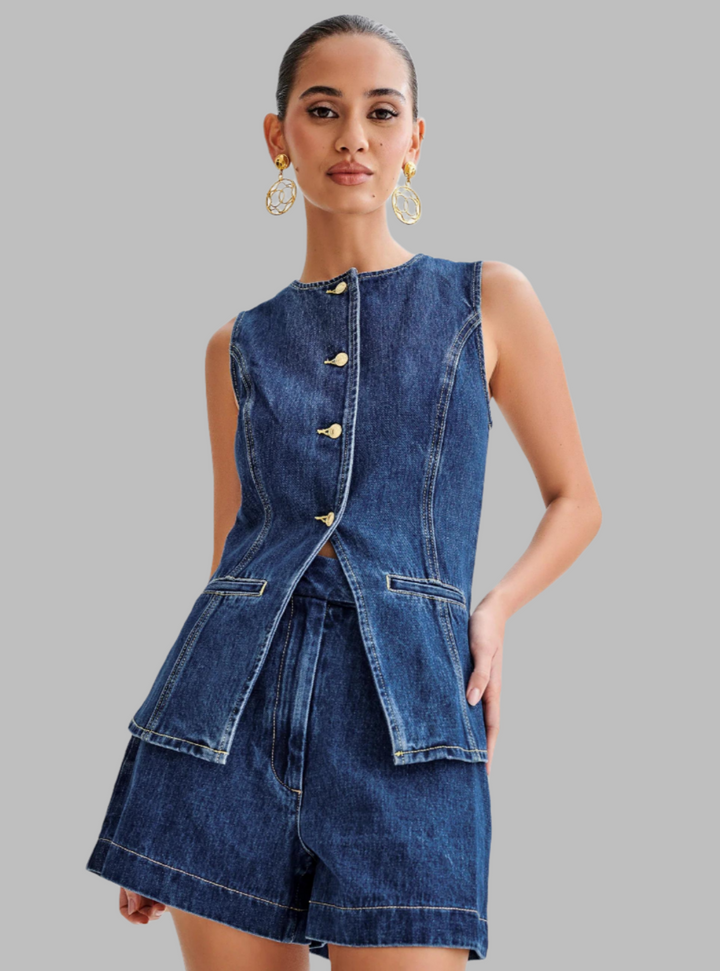 Lorena - Two-Piece Denim Set