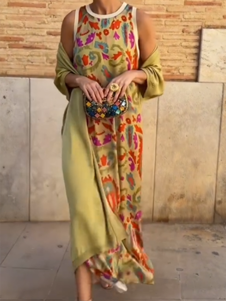 Women’s Sleeveless Maxi Dress | Floral Print