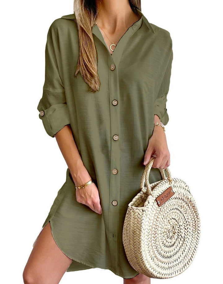 Women's Button-Up Shirt Dress | Mini