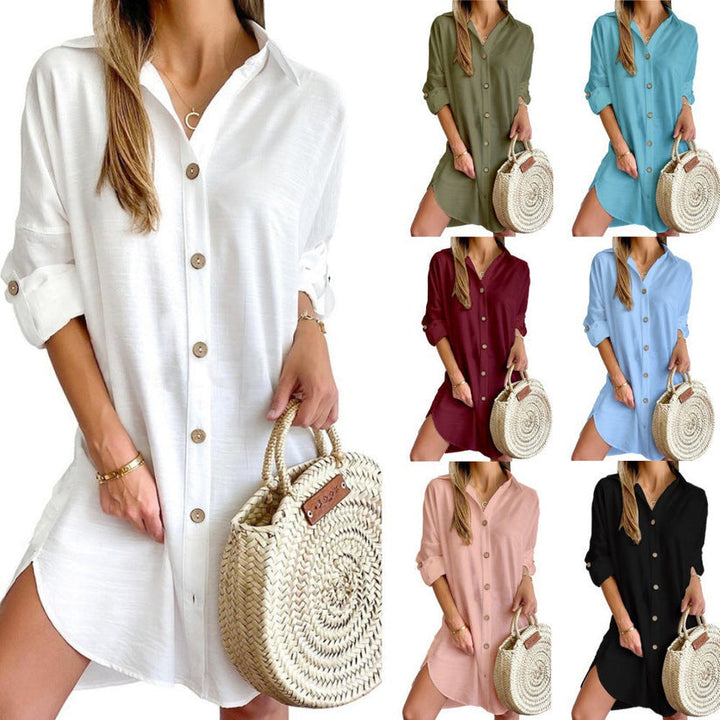 Women's Button-Up Shirt Dress | Mini