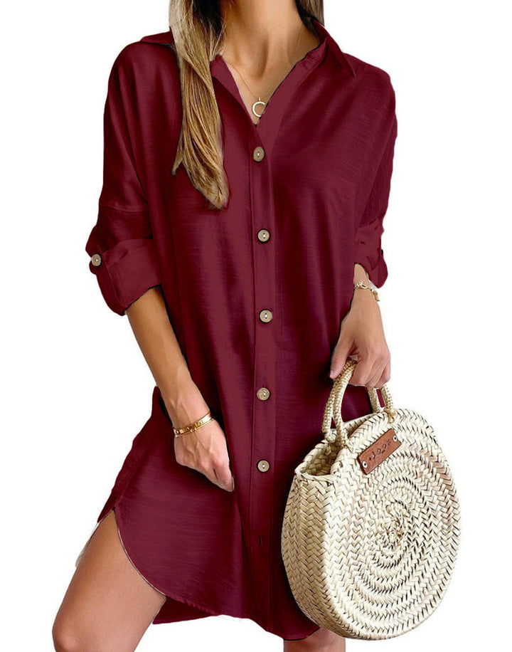 Women's Button-Up Shirt Dress | Mini