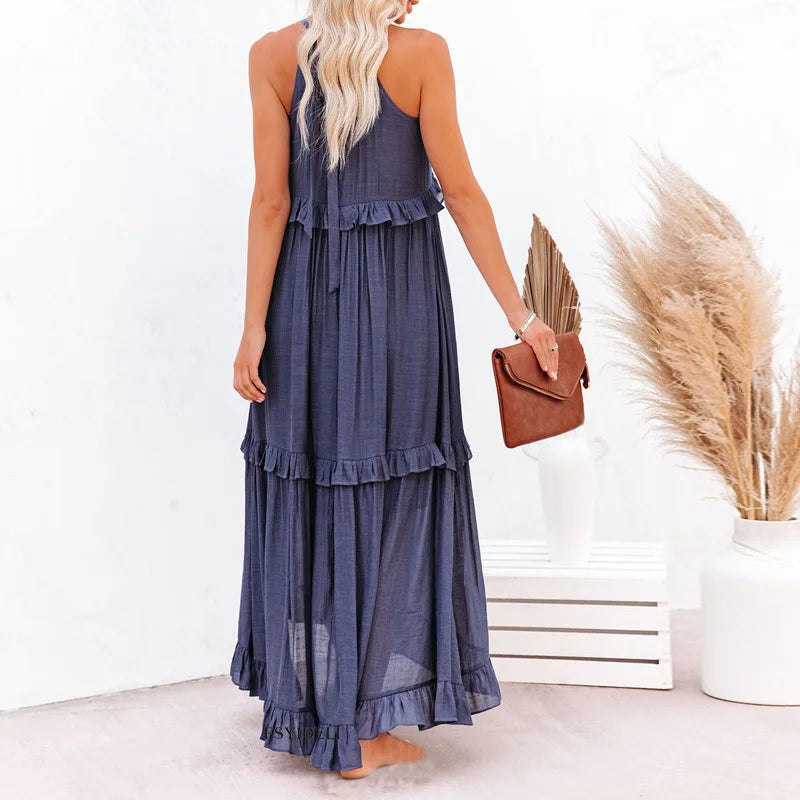 Women’s Ruffle Layered Dress | Maxi