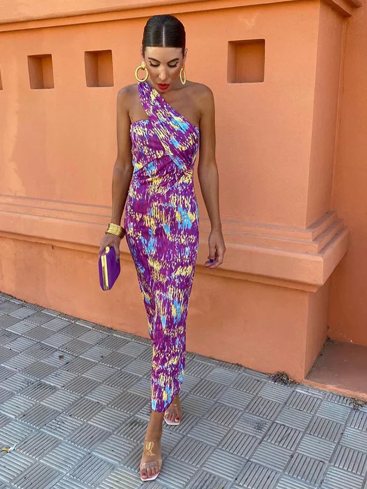 Women’s Geometric One-Shoulder Dress | Bodycon