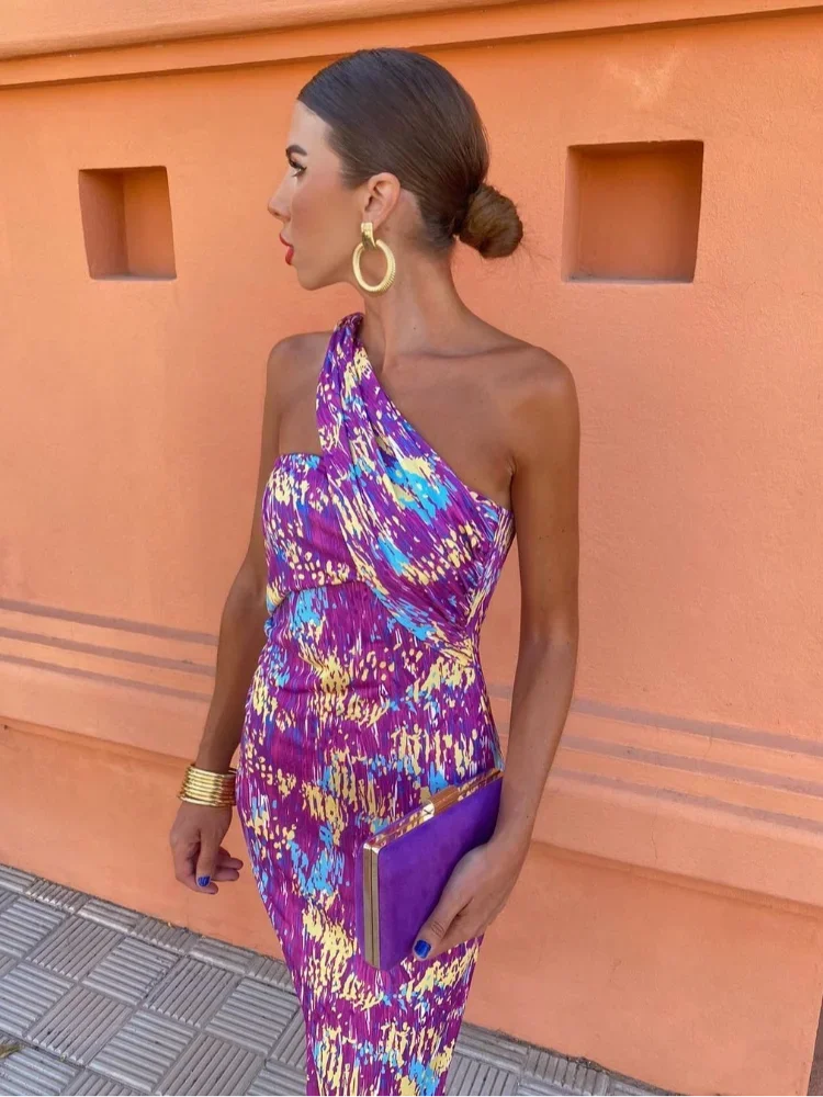 Women’s Geometric One-Shoulder Dress | Bodycon