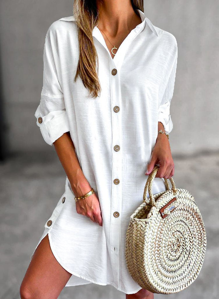 Women's Button-Up Shirt Dress | Mini