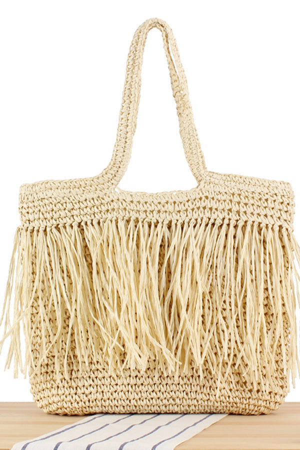 Handwoven Tassel Tote