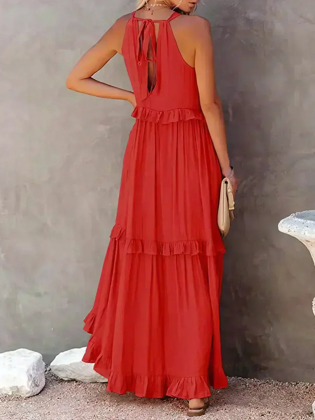 Women’s Ruffle Layered Dress | Maxi