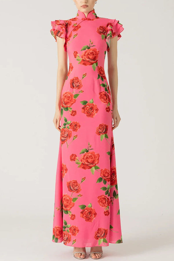 Claire - Floral Print Maxi Dress