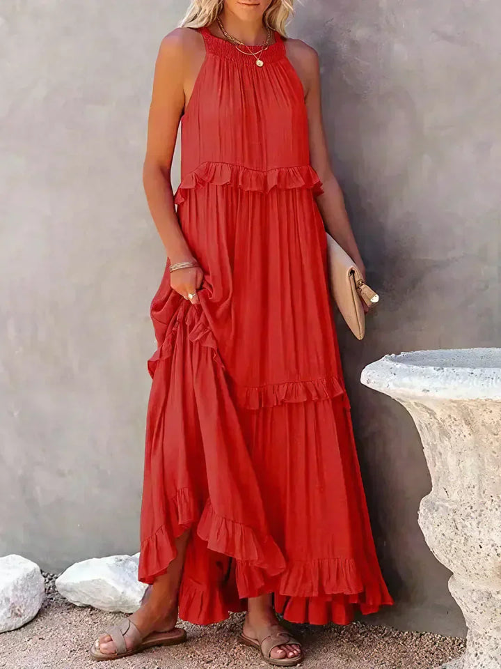 Women’s Ruffle Layered Dress | Maxi