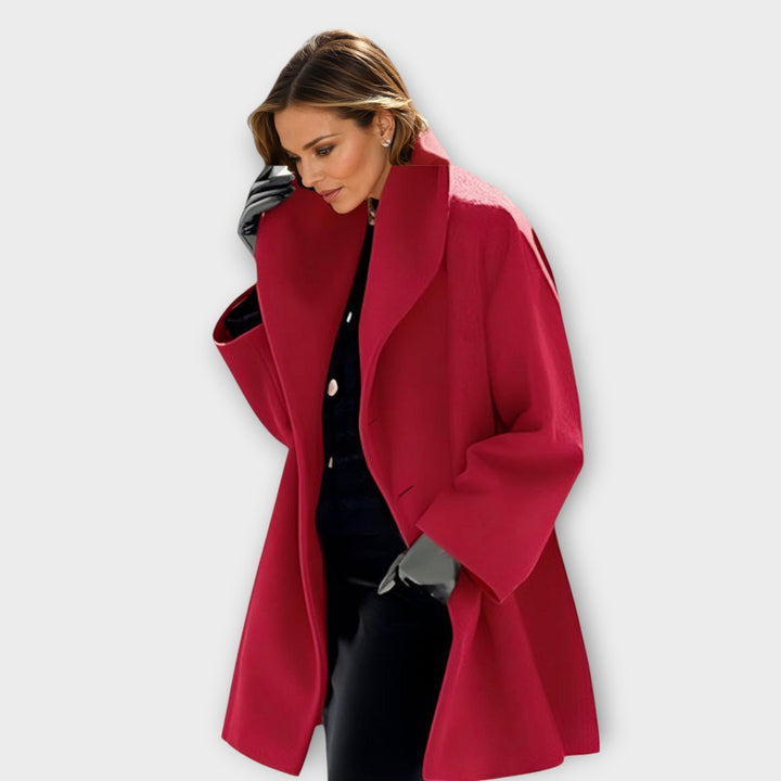Women’s Oversized Lapel Coat | Long