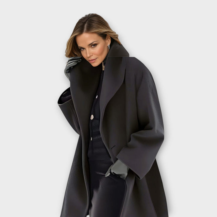Women’s Oversized Lapel Coat | Long