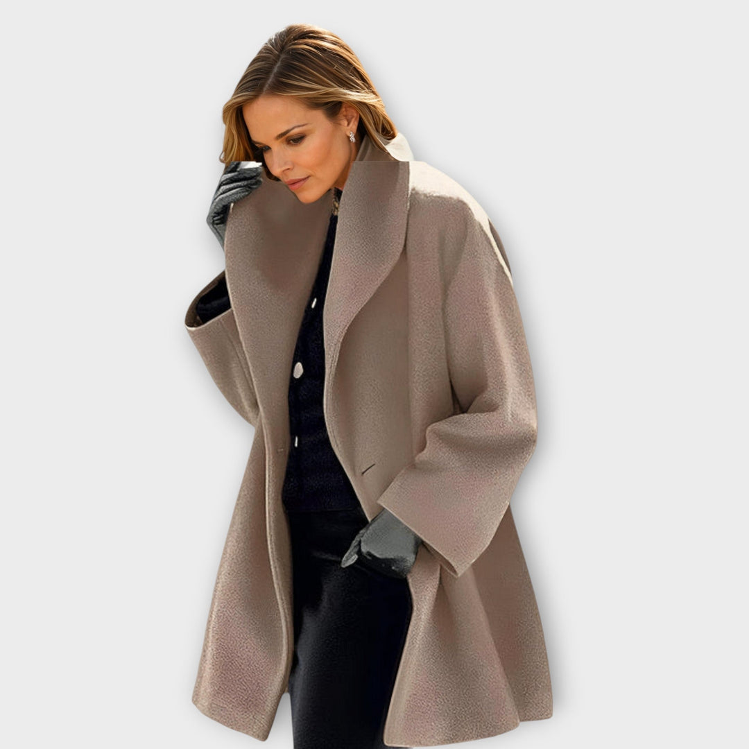 Women’s Oversized Lapel Coat | Long
