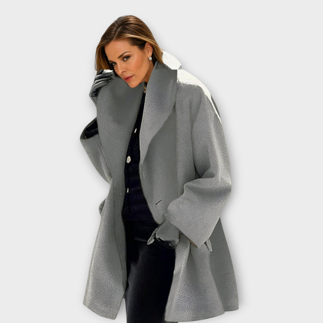 Women’s Oversized Lapel Coat | Long