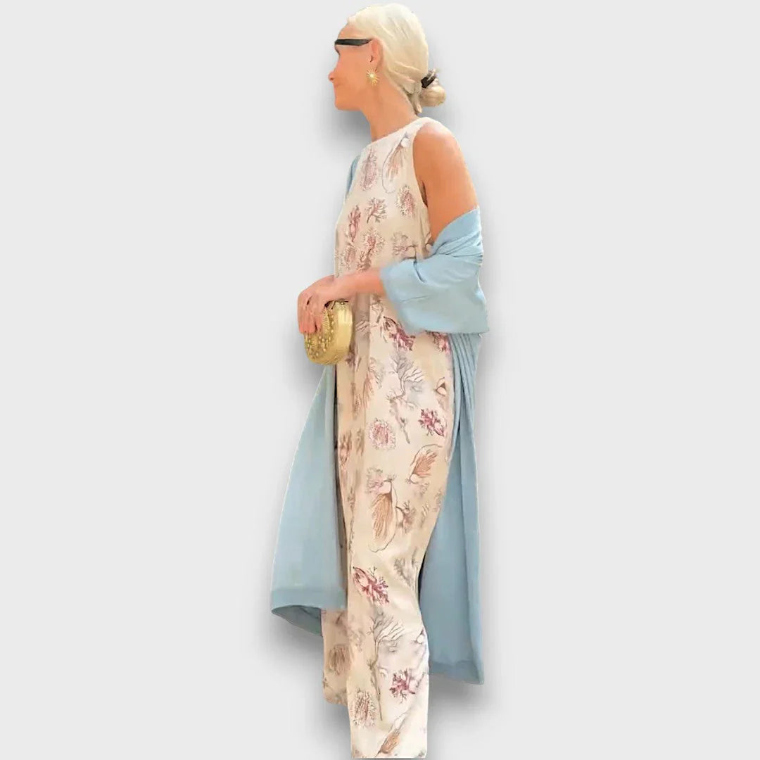 Women’s Sleeveless Maxi Dress | Floral Print