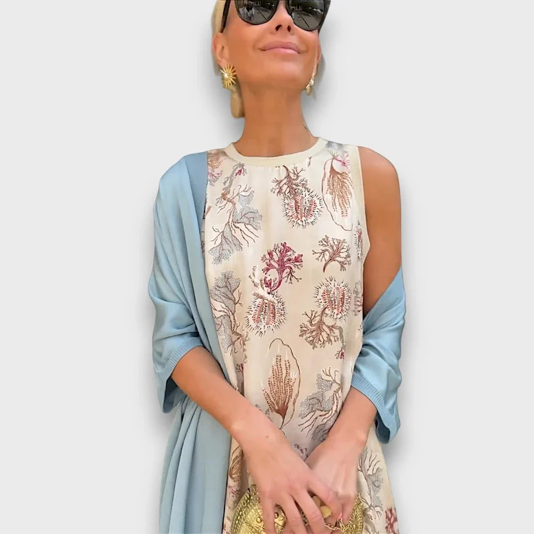 Women’s Sleeveless Maxi Dress | Floral Print